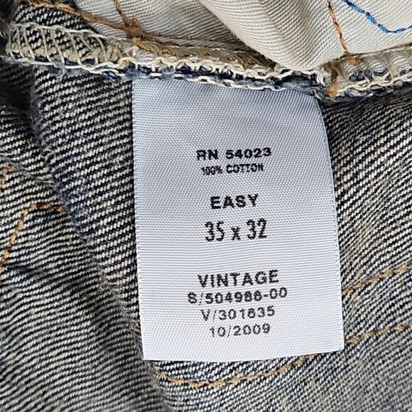 Gap Easy Vintage Jeans Men's 35x32 Medium Wash Straight Leg EUC Y2K Feathering - Picture 14 of 16